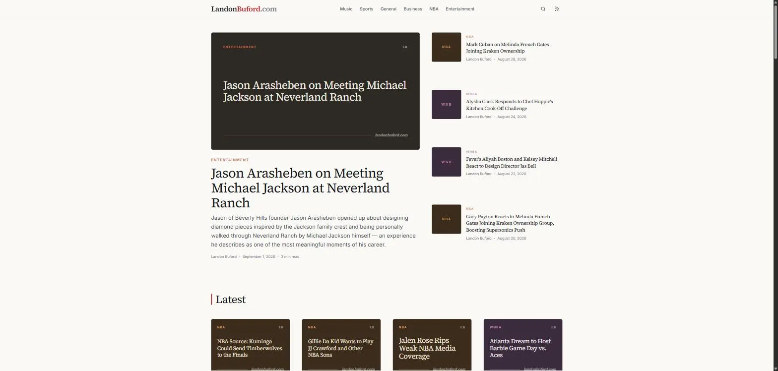 The Landon Buford website