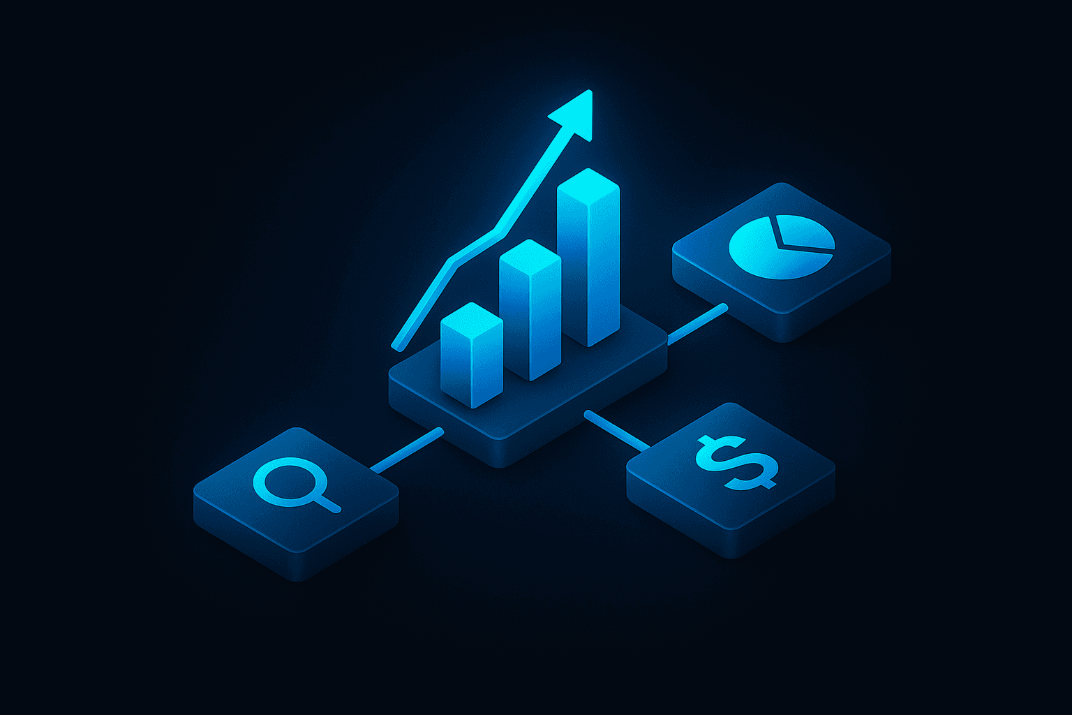 A calculator and notepad showing an SEO ROI formula next to lead and revenue figures