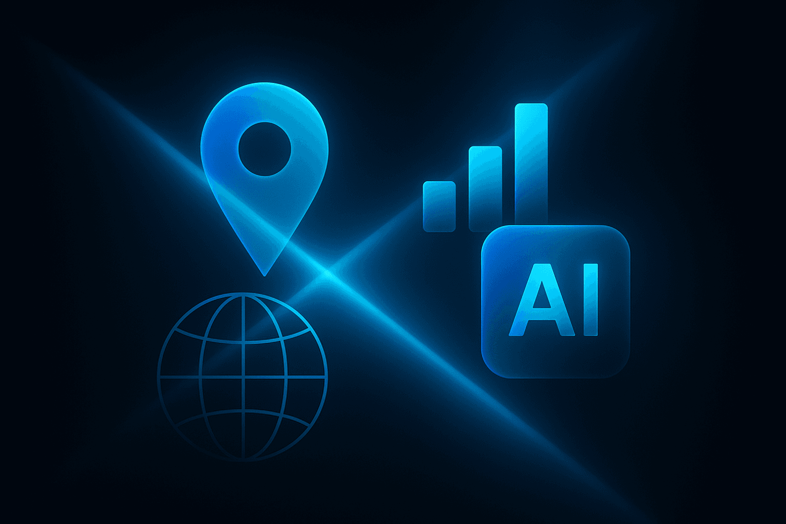 A service business owner's storefront pin on a map with an AI answer box above the local map pack